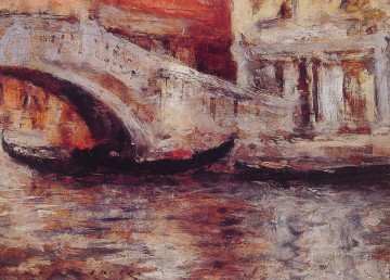 Góndolas a lo largo del canal veneciano William Merritt Chase Pinturas al óleo